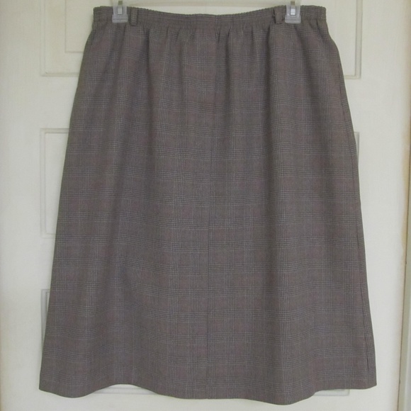 Retro Alfred Dunner Brown and Tan Skirt - Picture 1 of 3
